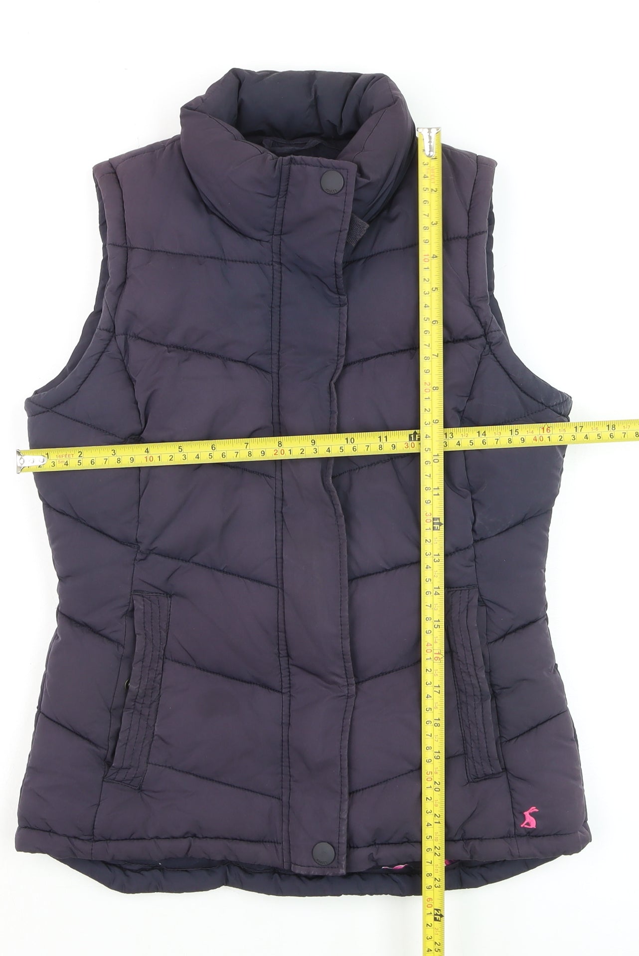 Joules Women's Purple Padded Gilet UK 8 Quilted Waistcoat