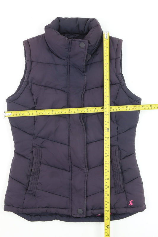 Joules Women's Purple Padded Gilet UK 8 Quilted Waistcoat
