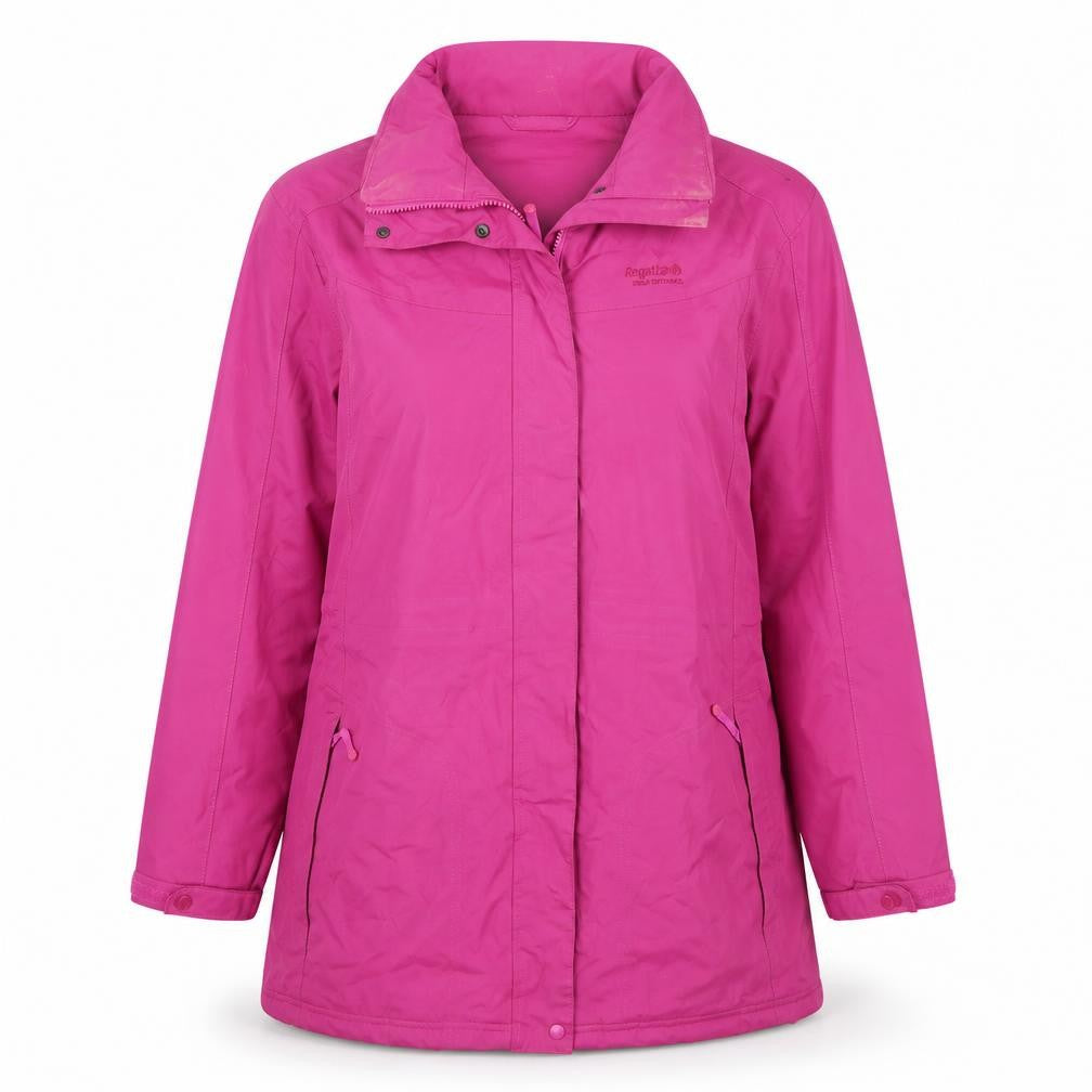 Regatta Women's Pink Waterproof Hydrafort Rain Jacket Size 10