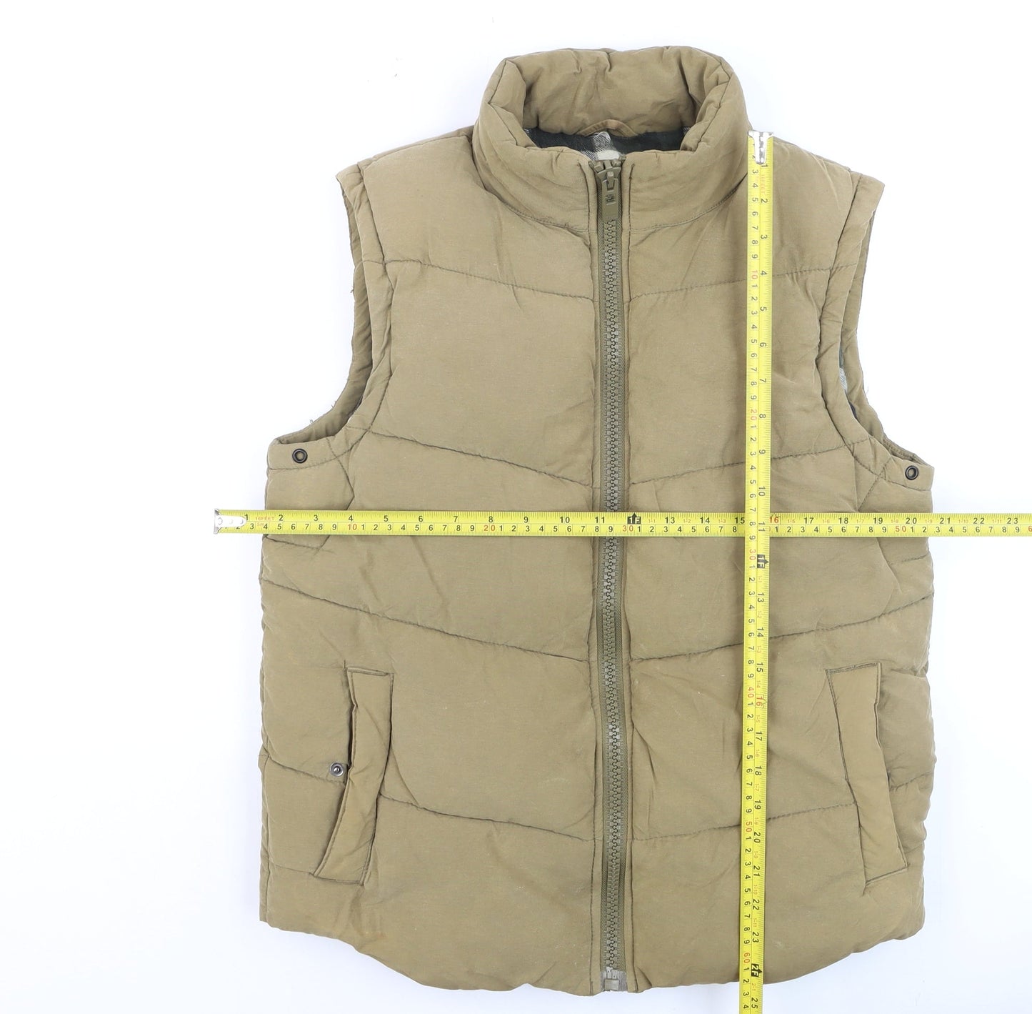 Next Men's Brown Quilted Bodywarmer Waistcoat S Regular Fit