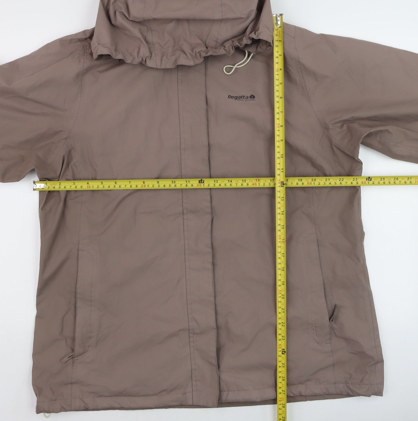 Regatta Womens Brown Waterproof Hooded Rain Coat Jacket Size 20