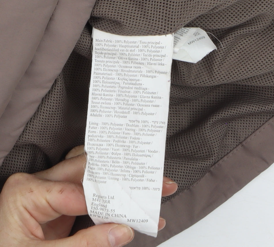 Regatta Womens Brown Waterproof Hooded Rain Coat Jacket Size 20