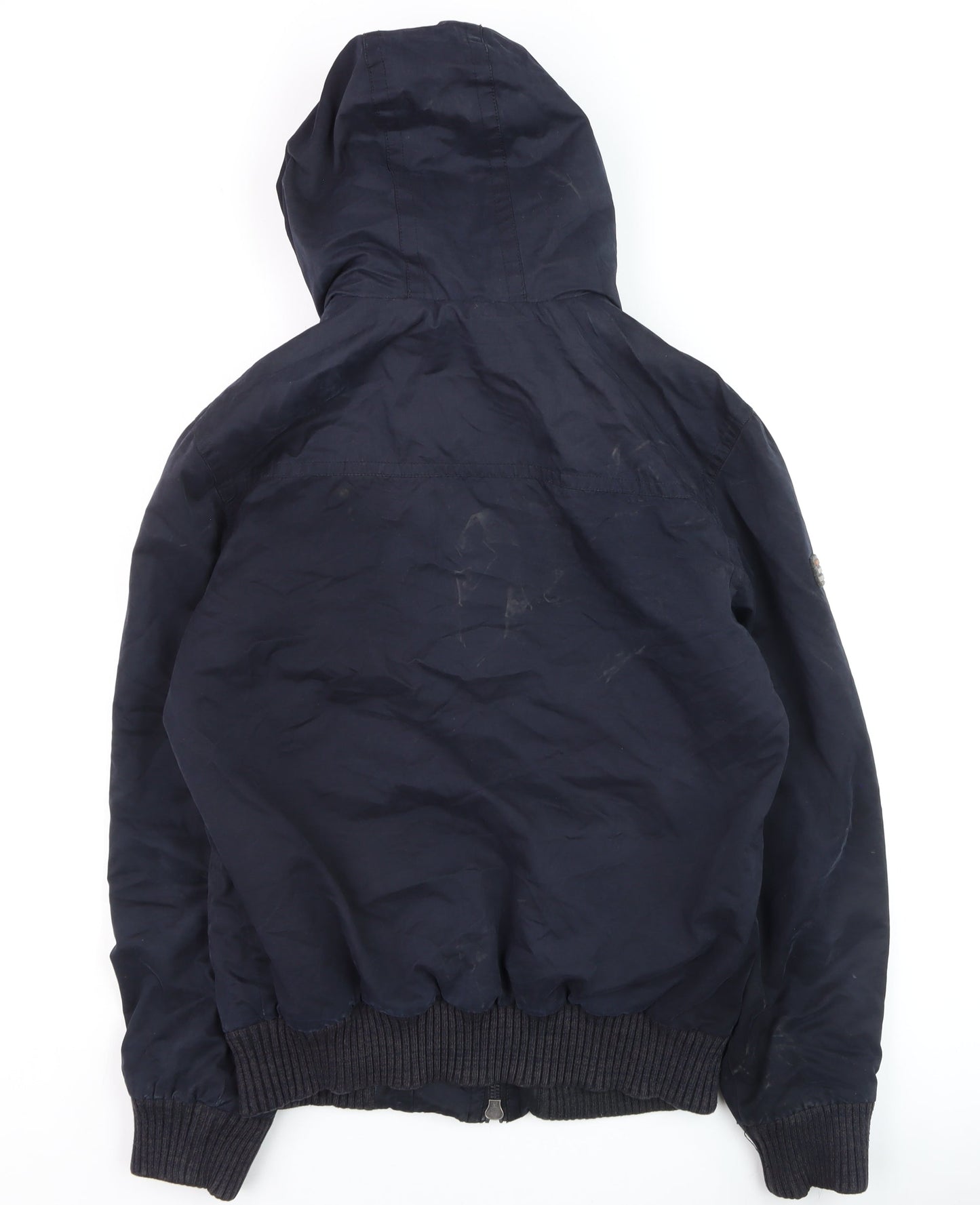 Superdry Men's Blue SDX Bomber Jacket Hooded Full Zip M