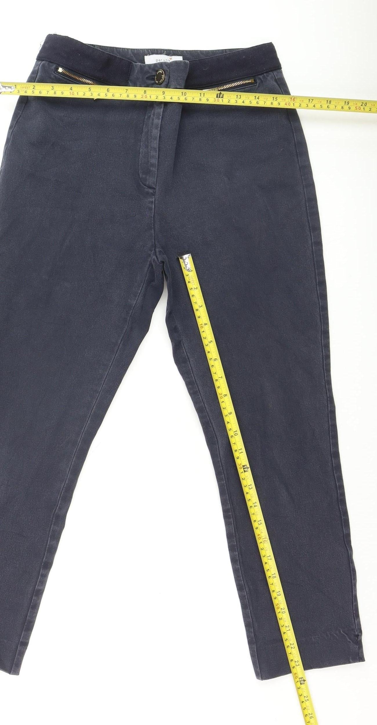 Marks and Spencer Women’s Blue Ankle Length Leggings Size 10 Cotton Stretch