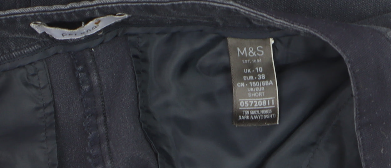 Marks and Spencer Women’s Blue Ankle Length Leggings Size 10 Cotton Stretch