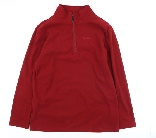 Peter Storm Men's Red Fleece 1/2 Zip Pullover Sweatshirt M