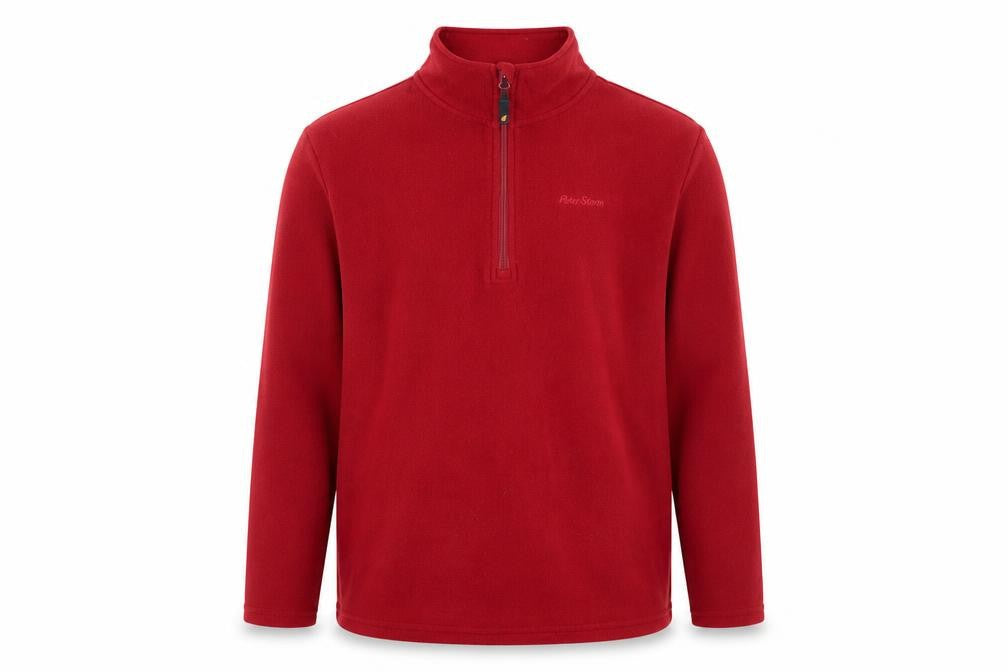 Peter Storm Men's Red Fleece 1/2 Zip Pullover Sweatshirt M