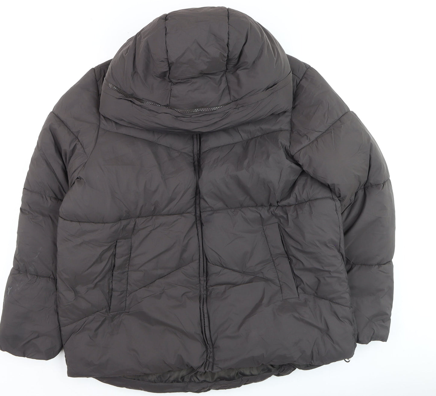 Very Womens Black Size 14 Hooded Puffer Jacket