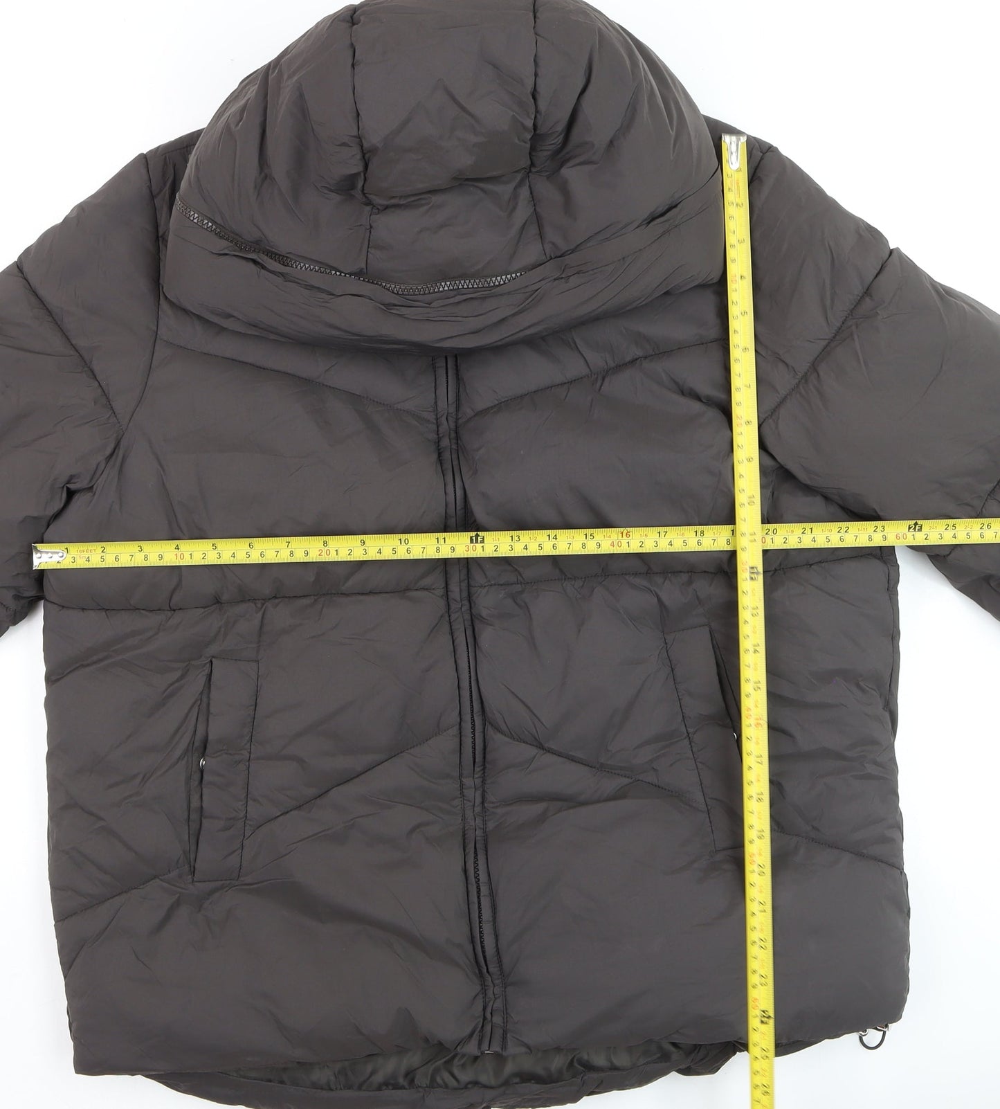 Very Womens Black Size 14 Hooded Puffer Jacket