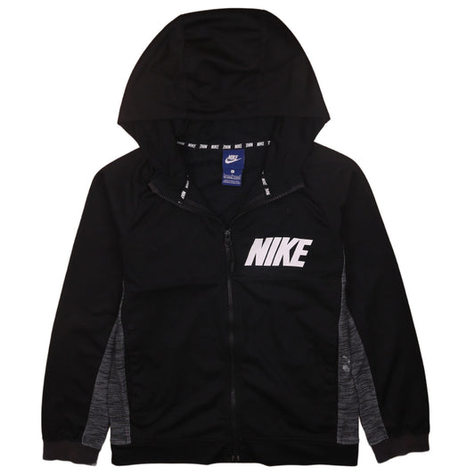 Nike Boys Black Full Zip Hoodie Size 12-13 Years L Logo Sportswear