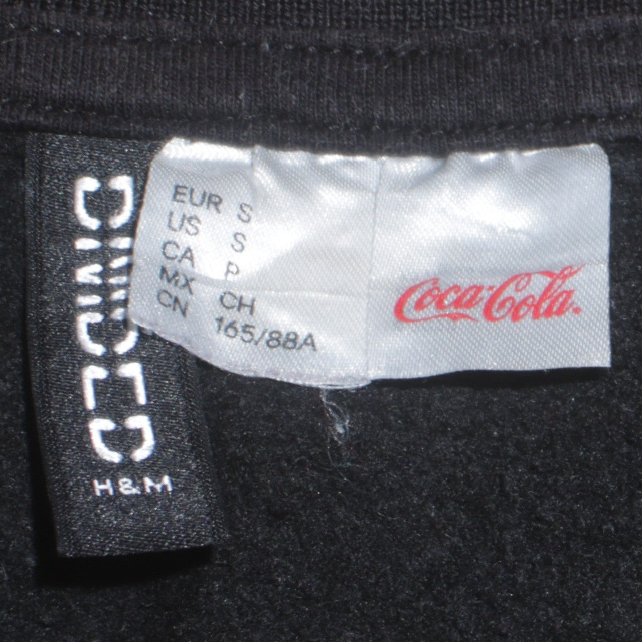 H&M Coca-Cola Black Women's Small Pullover Sweatshirt