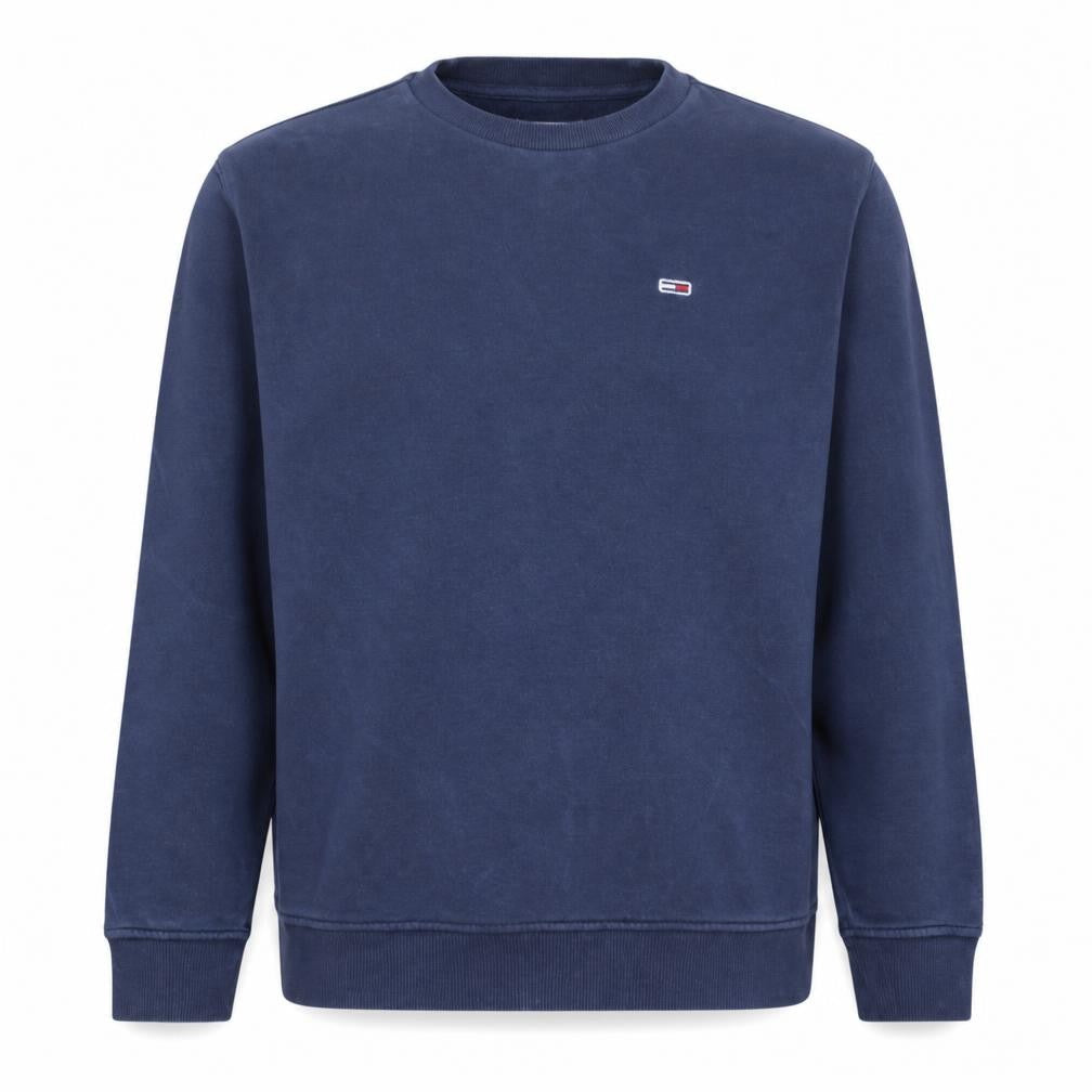Tommy Jeans Men's Blue Crew Neck Pullover Sweatshirt L Regular Fit