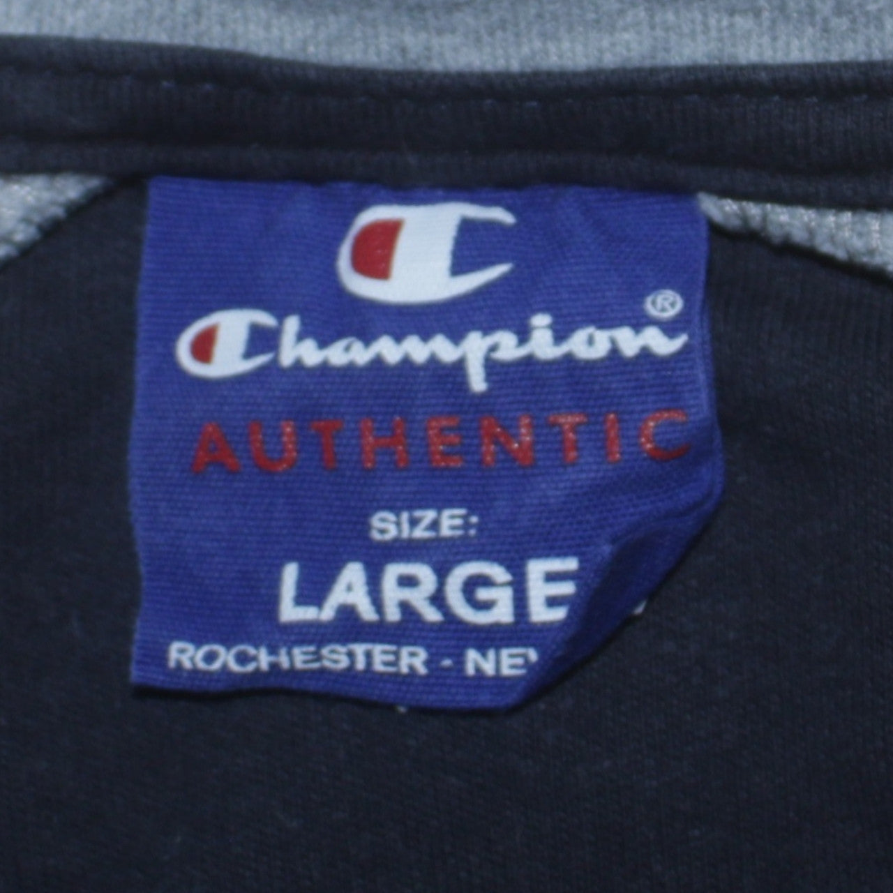 Champion Men Black Full Zip Sweatshirt Large Sports Collar