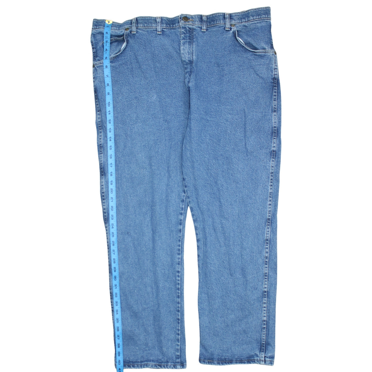 Wrangler Men's Blue 44x29 Regular Fit Straight Denim Jeans