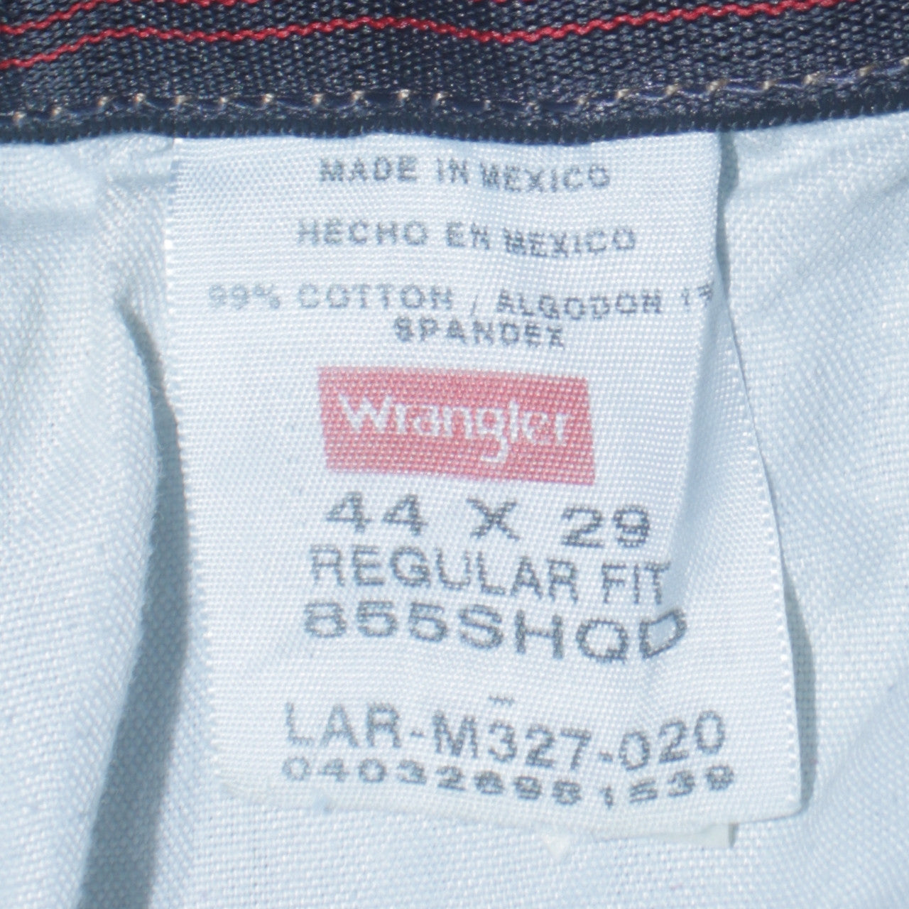 Wrangler Men's Blue 44x29 Regular Fit Straight Denim Jeans