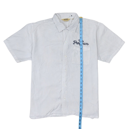 Avirex Men’s White 2XL Frogmen Button-Up Shirt Retro Nautical Style