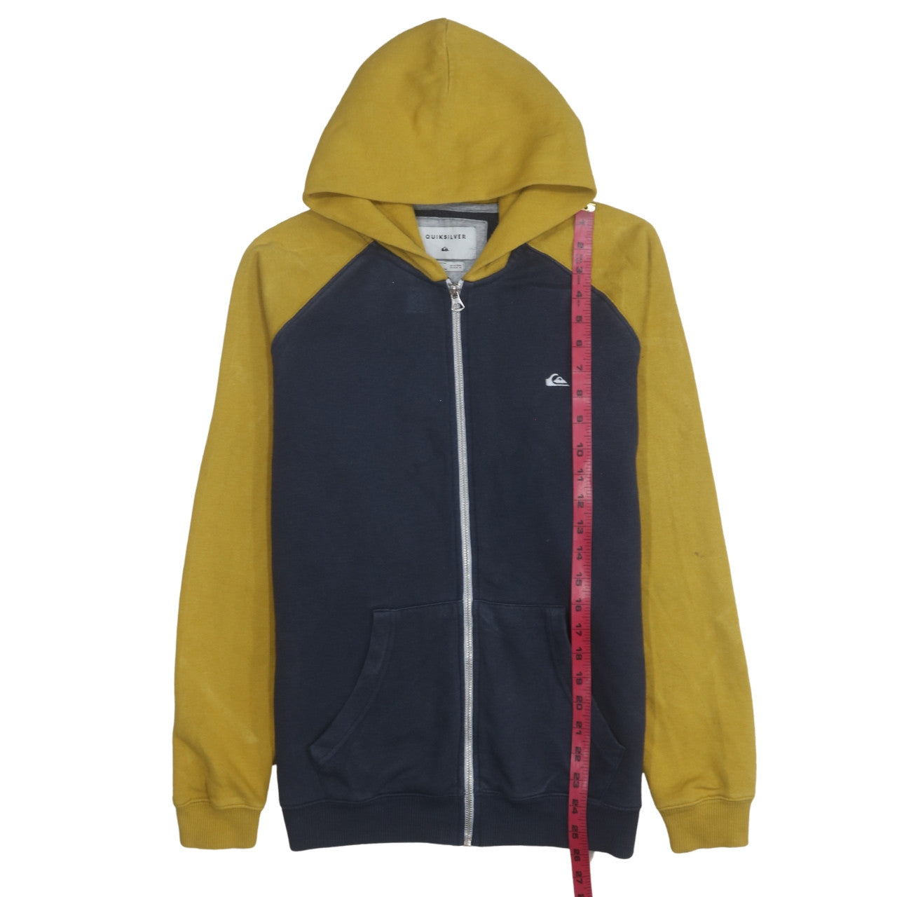 Quiksilver Boys Multicoloured Full Zip Hoodie Size 16 Blue and Yellow