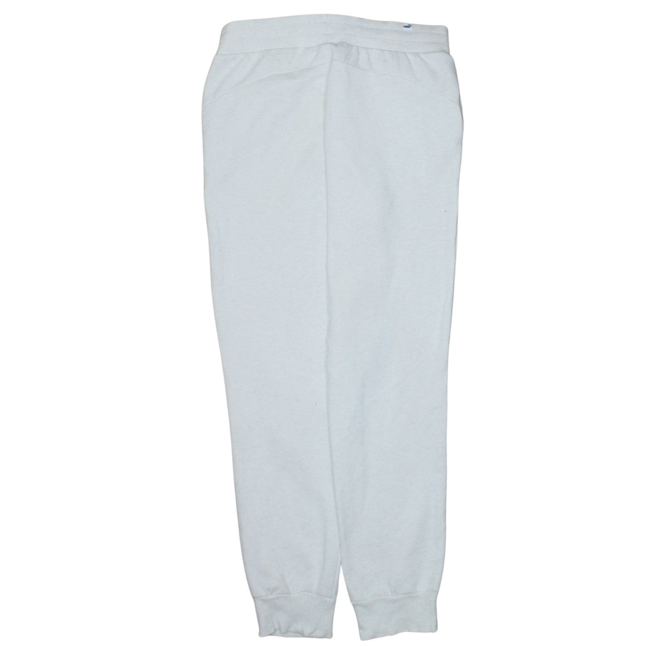 Puma Men White Jogger Sweatpants M Regular Fit Elastic Waist