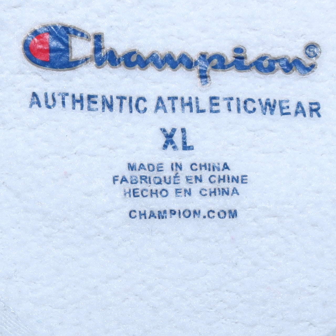Champion Men's White XL Pullover Hoodie with Logo Embroidery