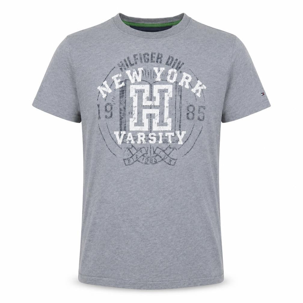 Tommy Hilfiger Men's Grey New York Varsity Graphic T-Shirt M