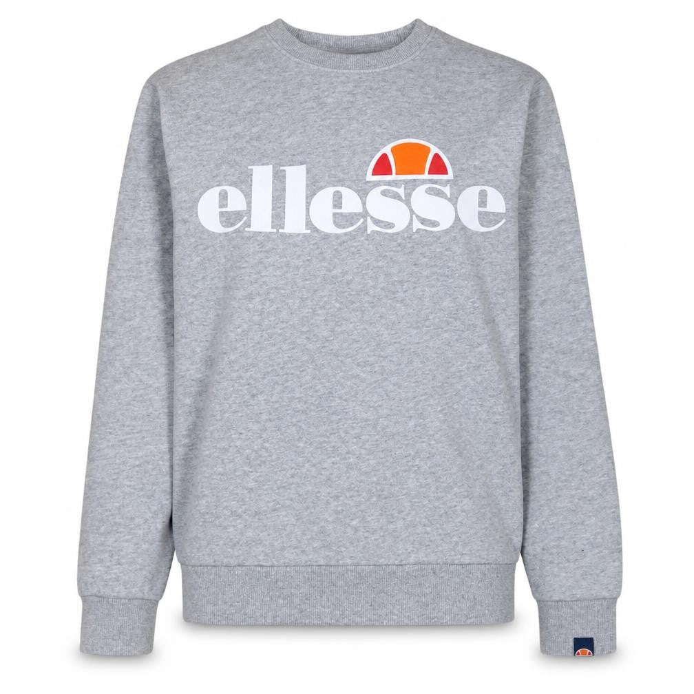 Ellesse Women Grey Cotton Blend Pullover Sweatshirt UK 6