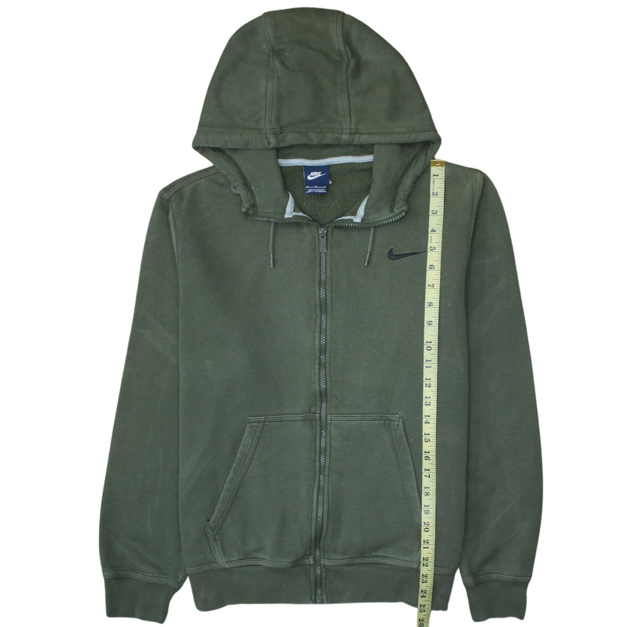 Nike Mens Green Full Zip Hoodie M Regular Fit Fleece
