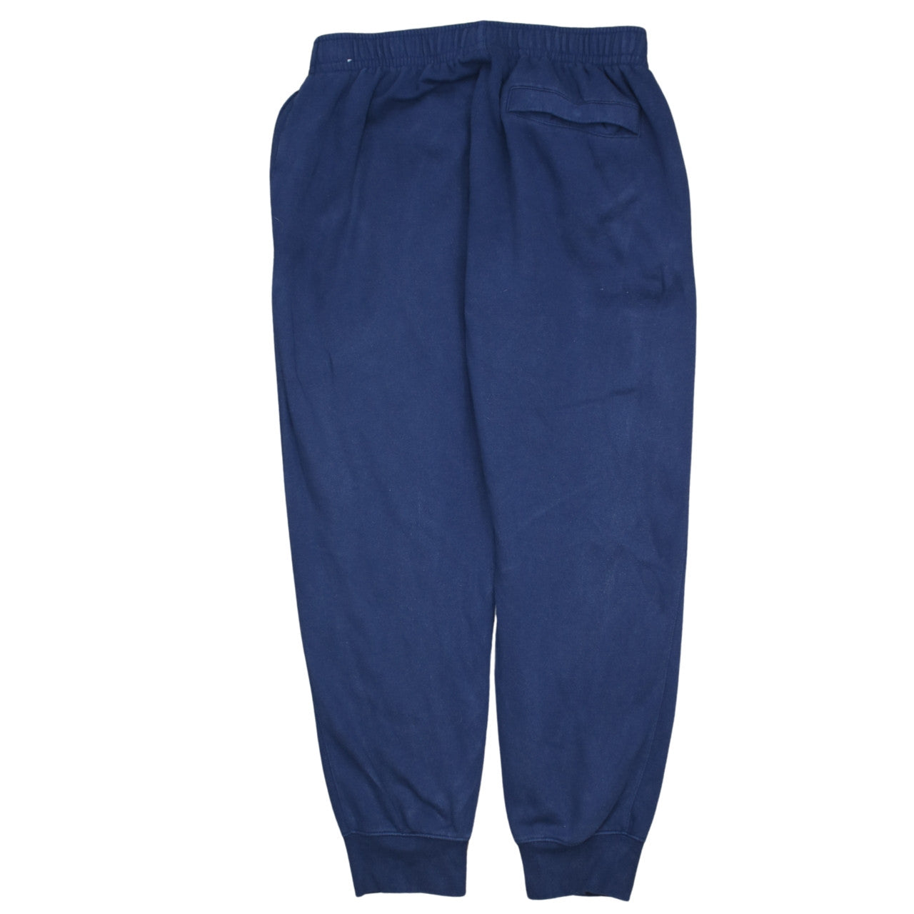 Nike Men Blue Fleece Sweatpants M Regular Fit Elastic Waist Logo Detail