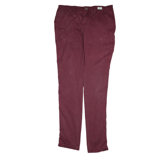 Tommy Hilfiger Men's Red Chino Trousers Size 33/36 Cotton