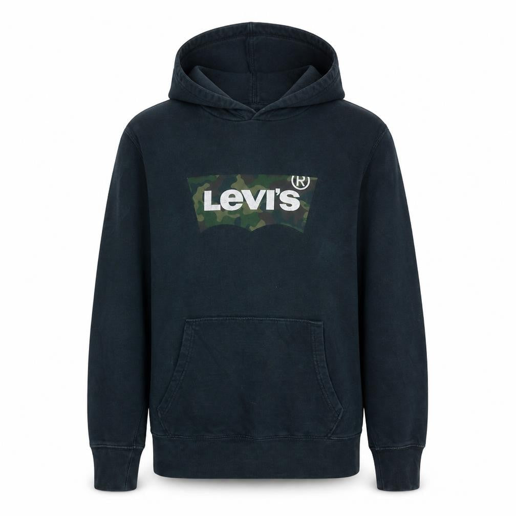 Levi's Mens Black Camouflage Logo Pullover Hoodie Size S