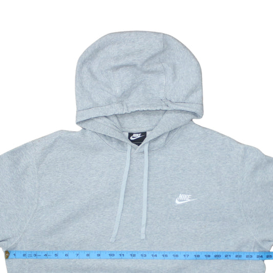 Nike Men's Grey Pullover Hoodie Size L Fleece Sweatshirt