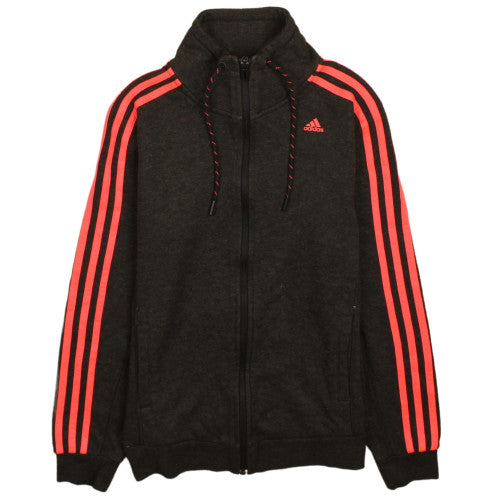 Adidas Women Black Full Zip Hoodie S 8-10 Sport Essentials Climalite