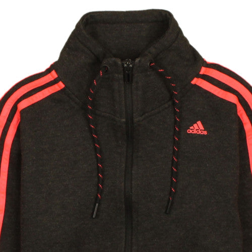 Adidas Women Black Full Zip Hoodie S 8-10 Sport Essentials Climalite