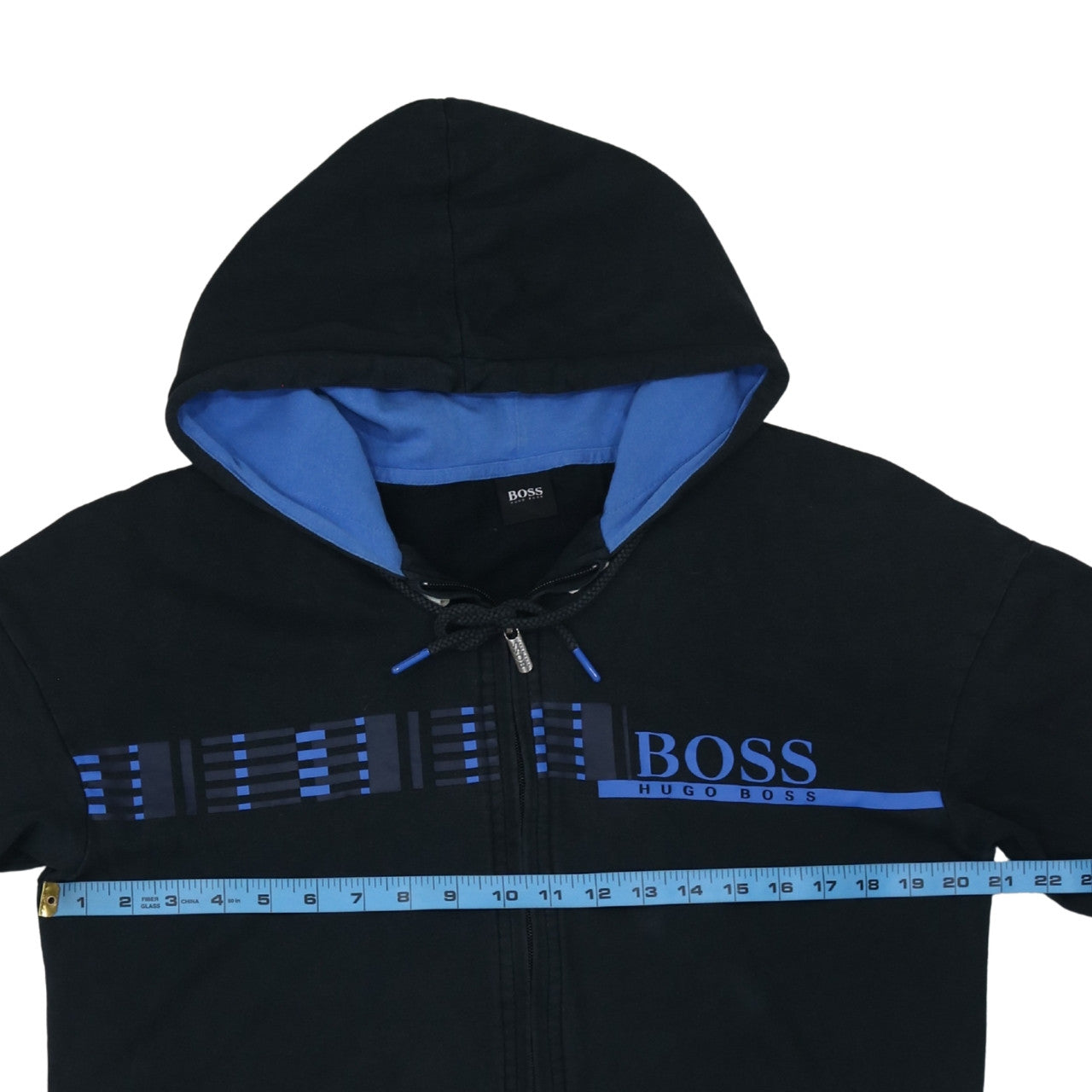 Hugo Boss Men's Black Full Zip Hooded Sweatshirt Size M
