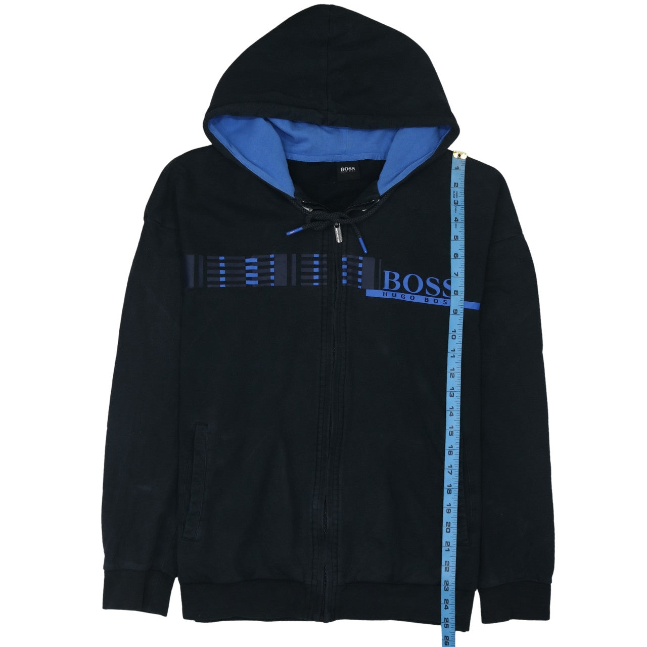 Hugo Boss Men's Black Full Zip Hooded Sweatshirt Size M