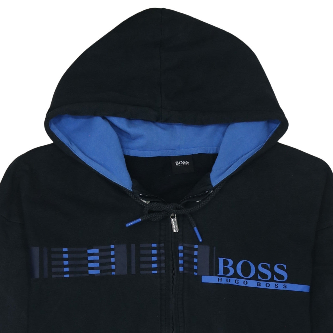 Hugo Boss Men's Black Full Zip Hooded Sweatshirt Size M
