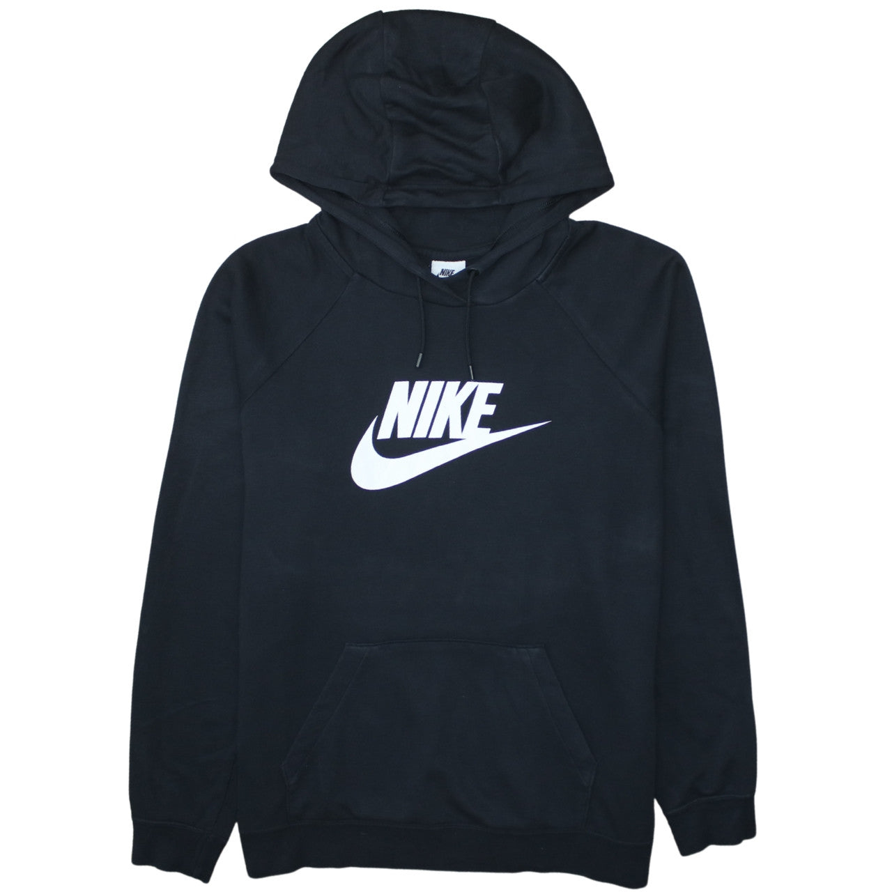 Nike Womens Black XL Pullover Hoodie with Logo Print
