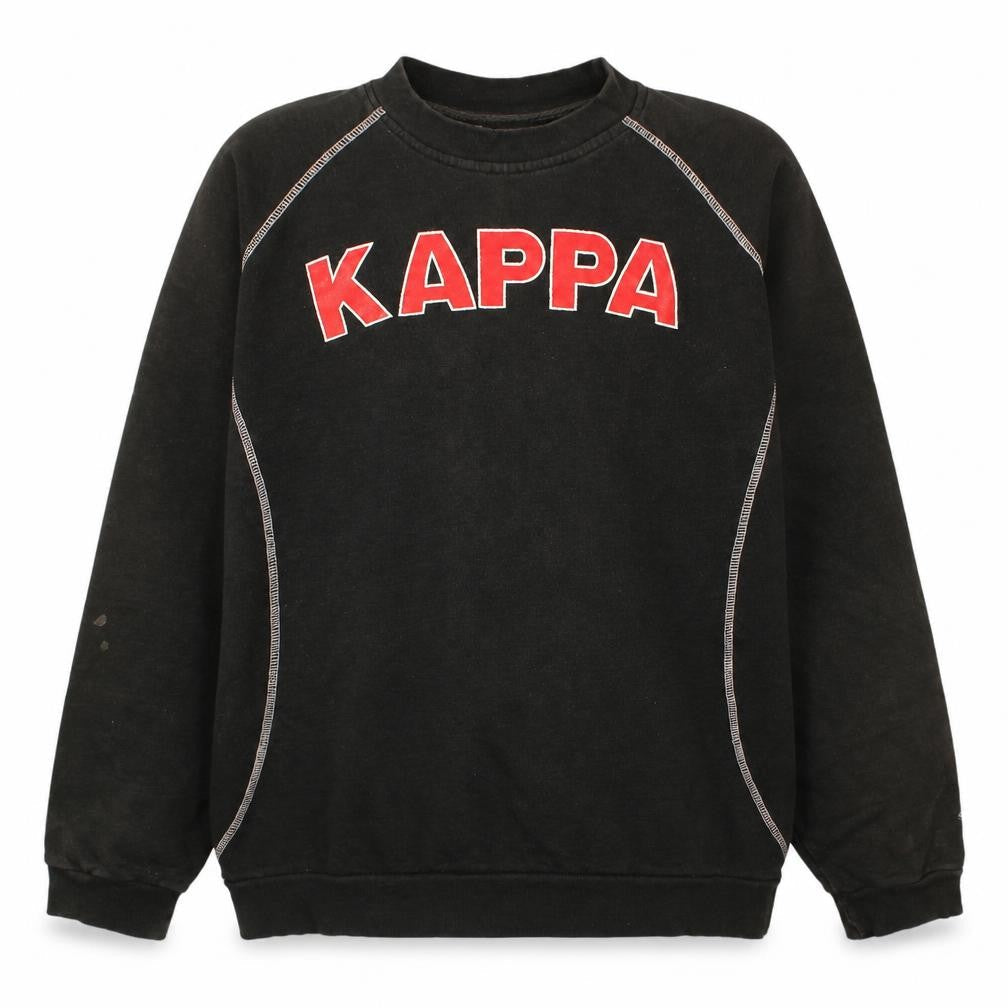 Kappa Men's Black XL Pullover Sweatshirt with Logo Print