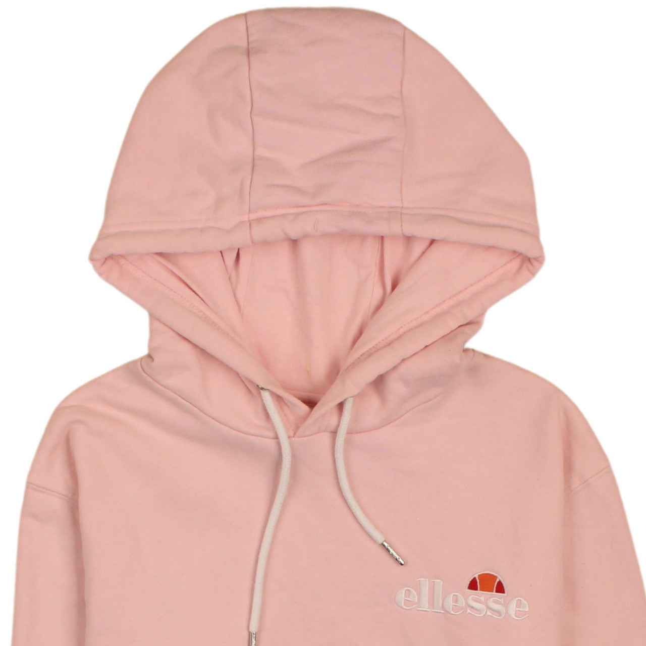 Ellesse Women Pink Pullover Hoodie UK 10 Cotton Logo Sweatshirt
