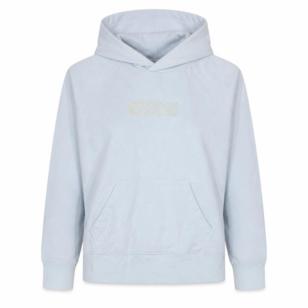 Levi's Womens Light Blue XS Pullover Hoodie with Logo Print