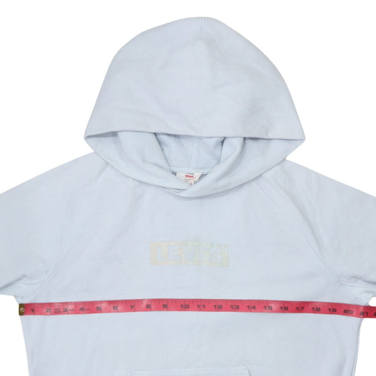 Levi's Womens Light Blue XS Pullover Hoodie with Logo Print