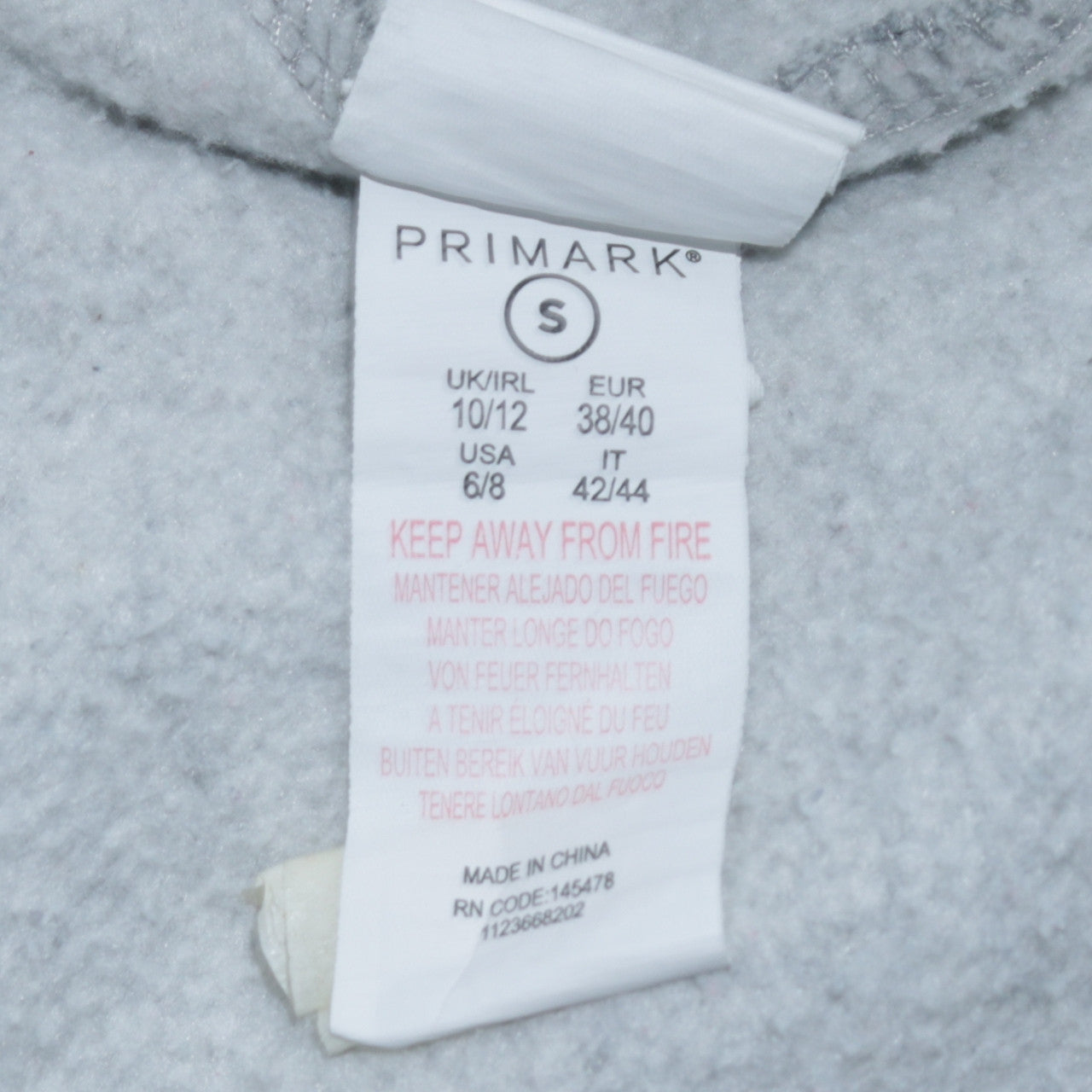 Disney Primark Women's Grey Mickey Mouse Pullover Sweatshirt Size S 10/12