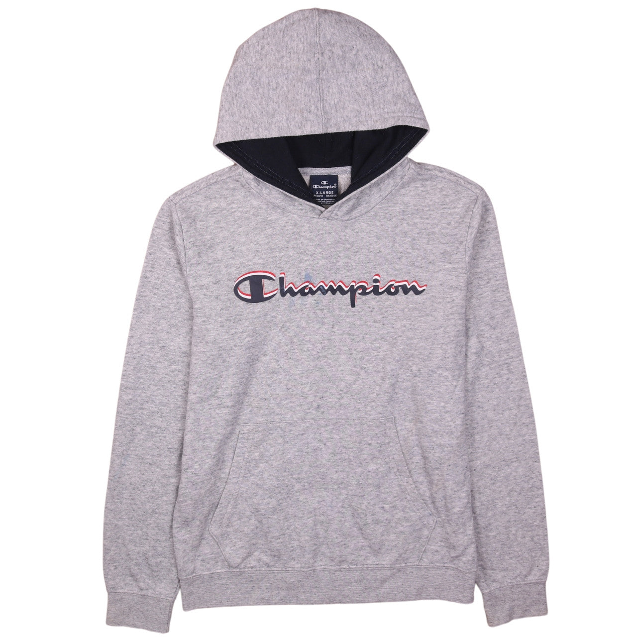Champion Boys Grey Pullover Hoodie Size 13-14 Years Classic Logo Sweatshirt