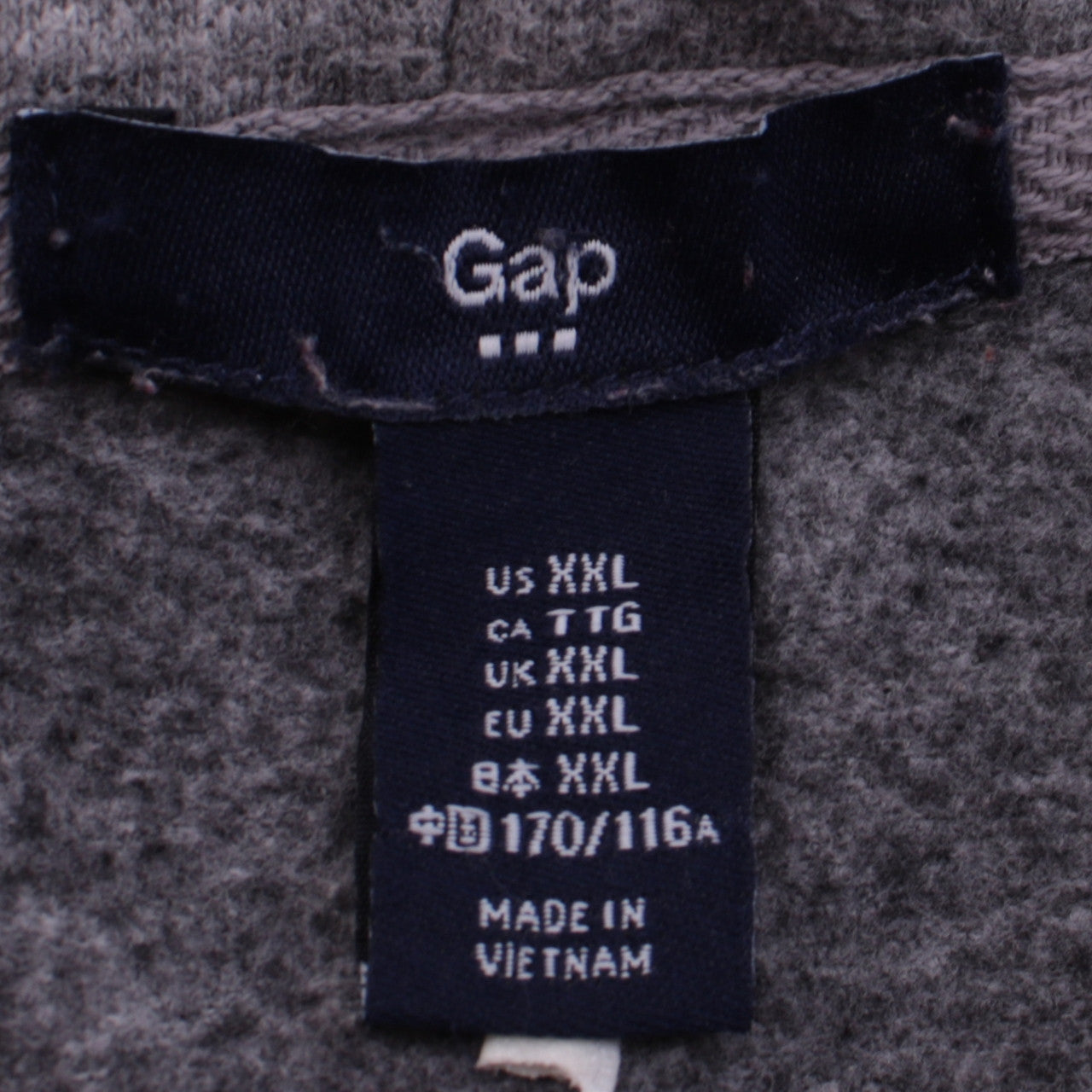 GAP Women Grey Full Zip Hoodie XXL Hooded Sweatshirt Casual