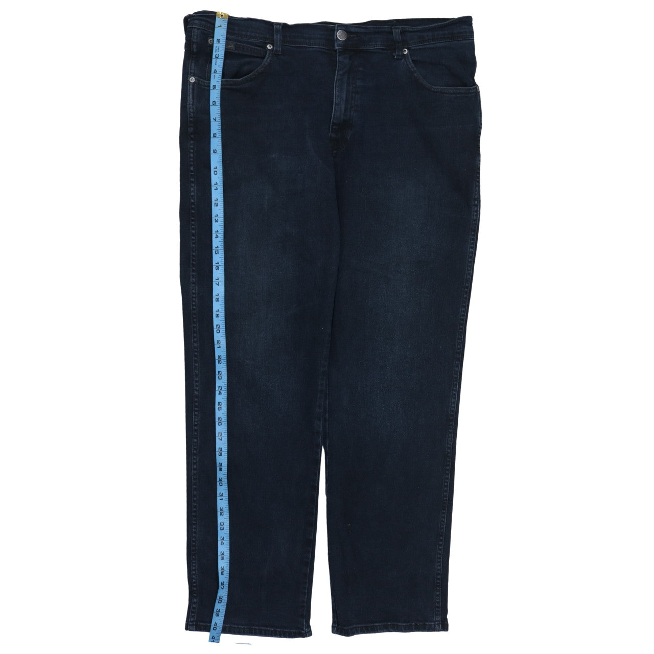 Wrangler Men's Blue 38x32 Texas Authentic Straight Jeans
