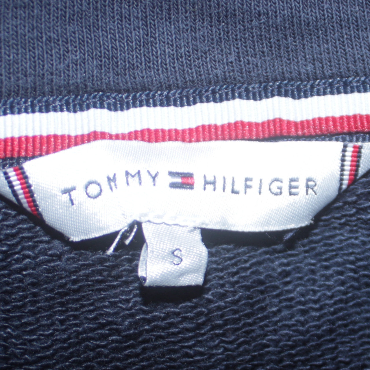 Tommy Hilfiger Women Blue Gold Logo Pullover Sweatshirt Size S