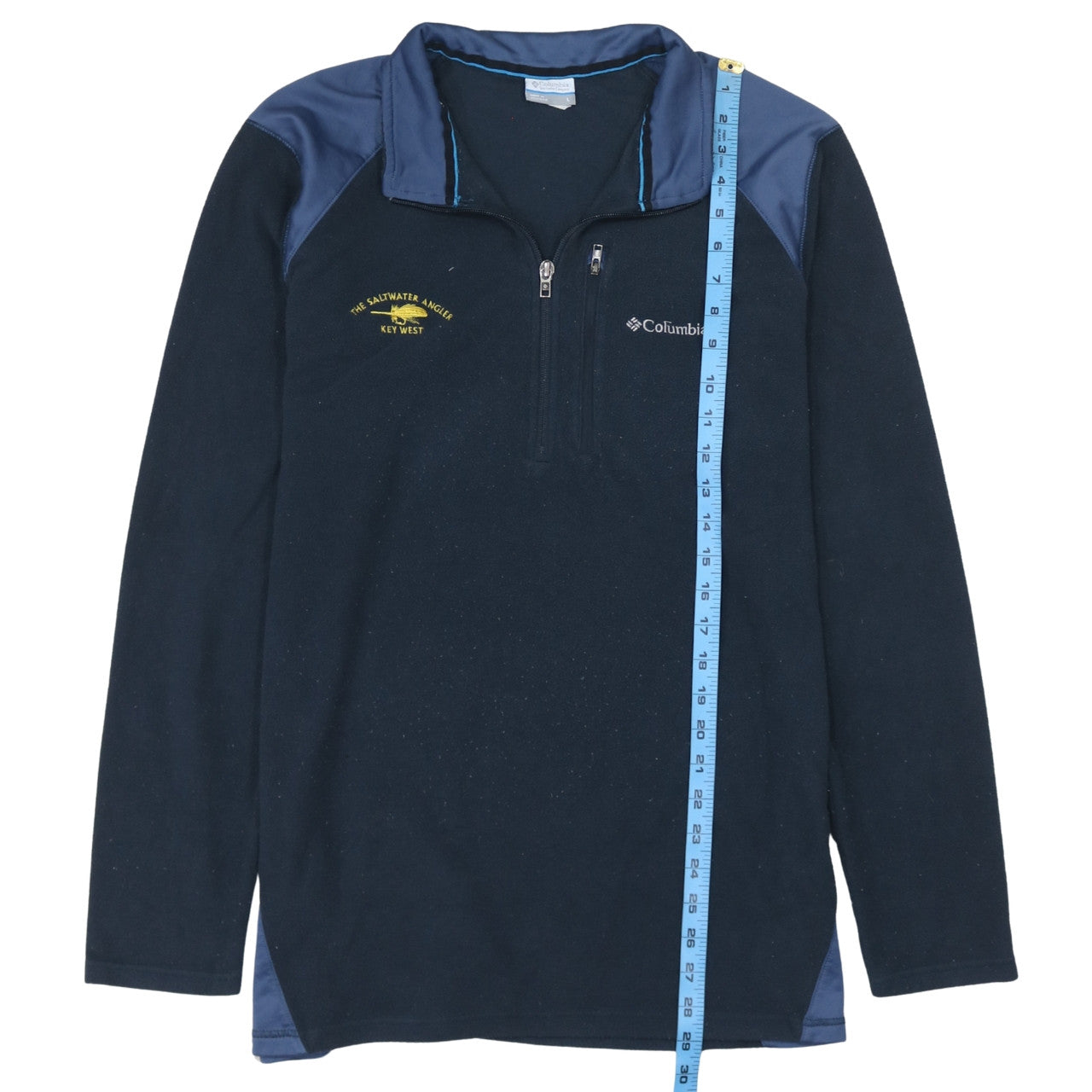 Columbia Mens Blue 1/2 Zip Fleece Sweatshirt L Outdoor Hiking