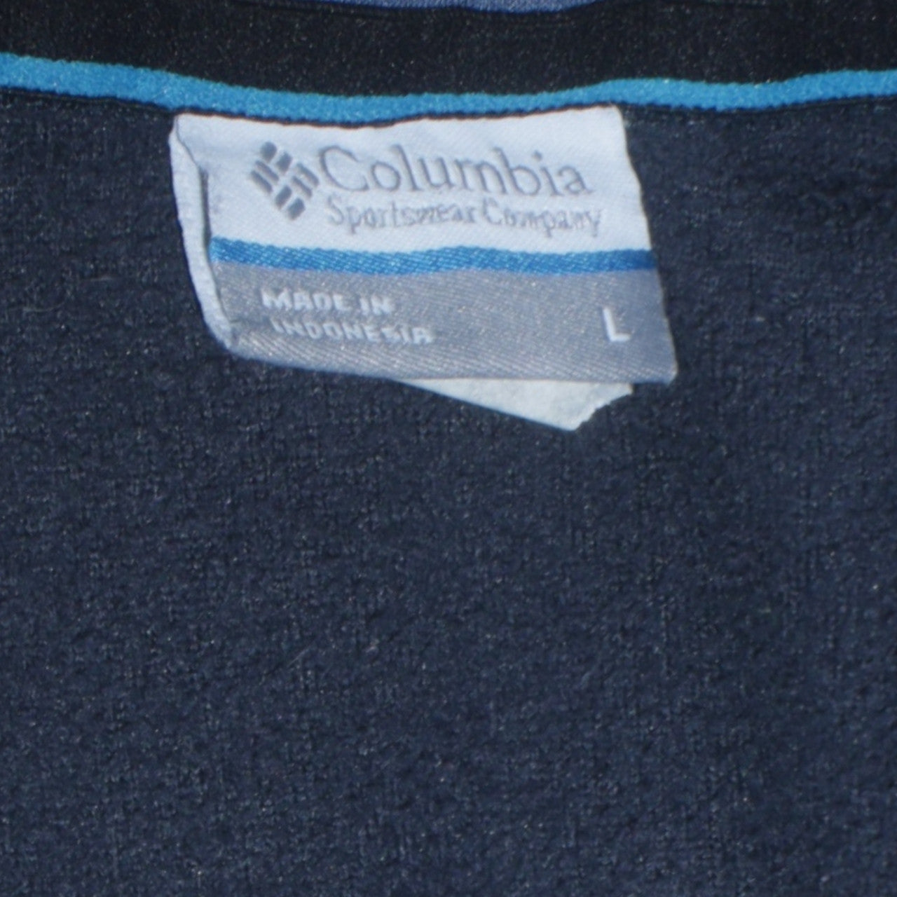 Columbia Mens Blue 1/2 Zip Fleece Sweatshirt L Outdoor Hiking