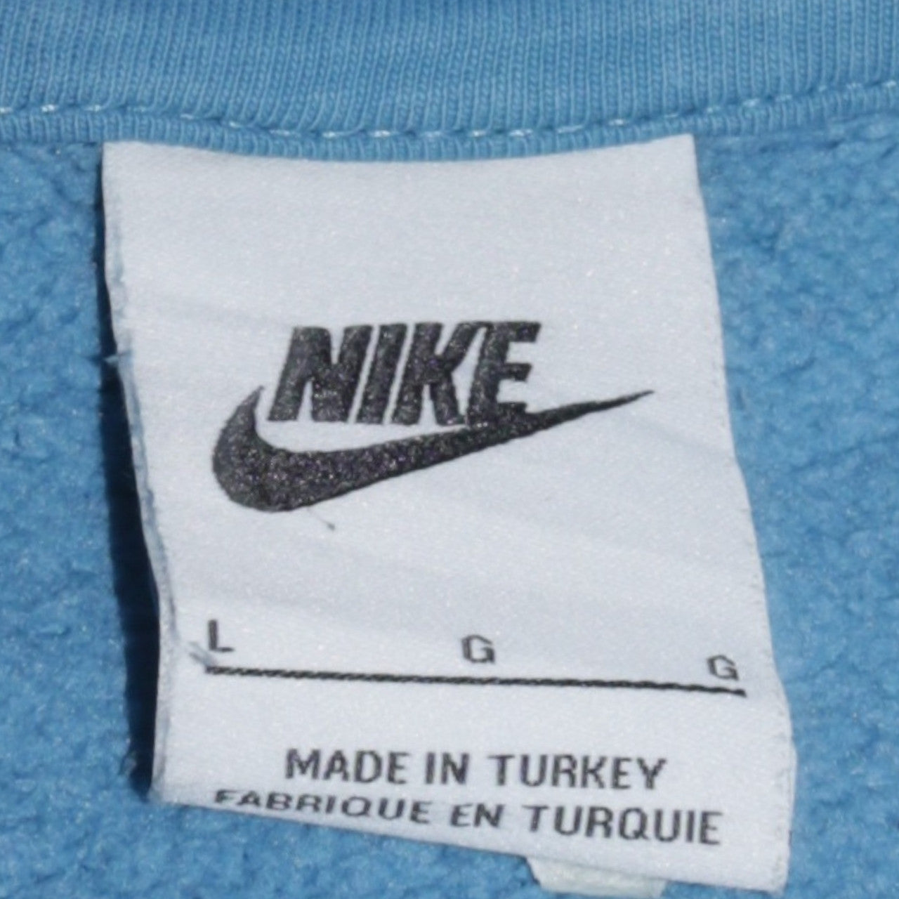 Nike Mens Blue 1/2 Zip Fleece Sweatshirt Large Regular Fit