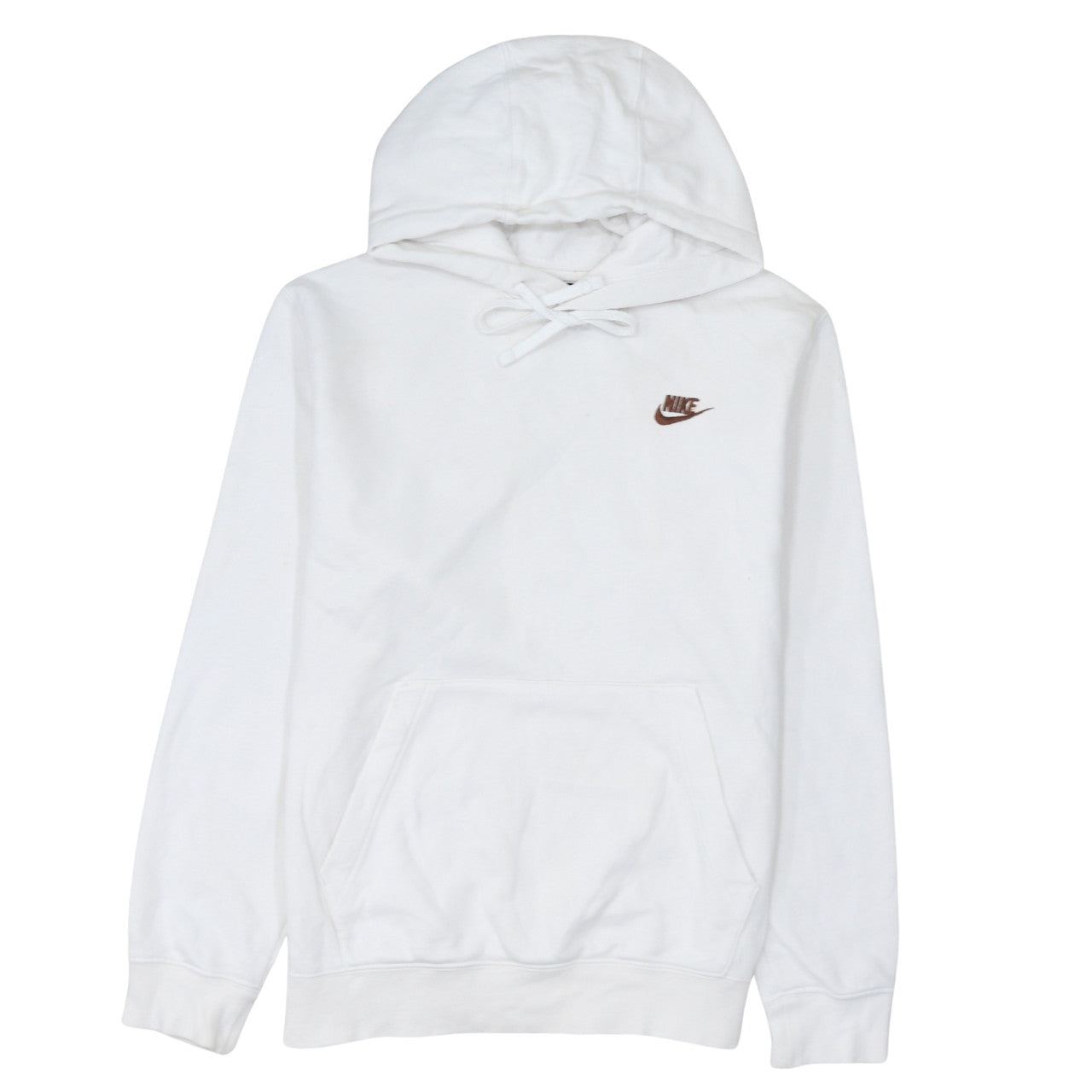 Nike Men's White Pullover Hoodie Small Regular Fit Sportswear
