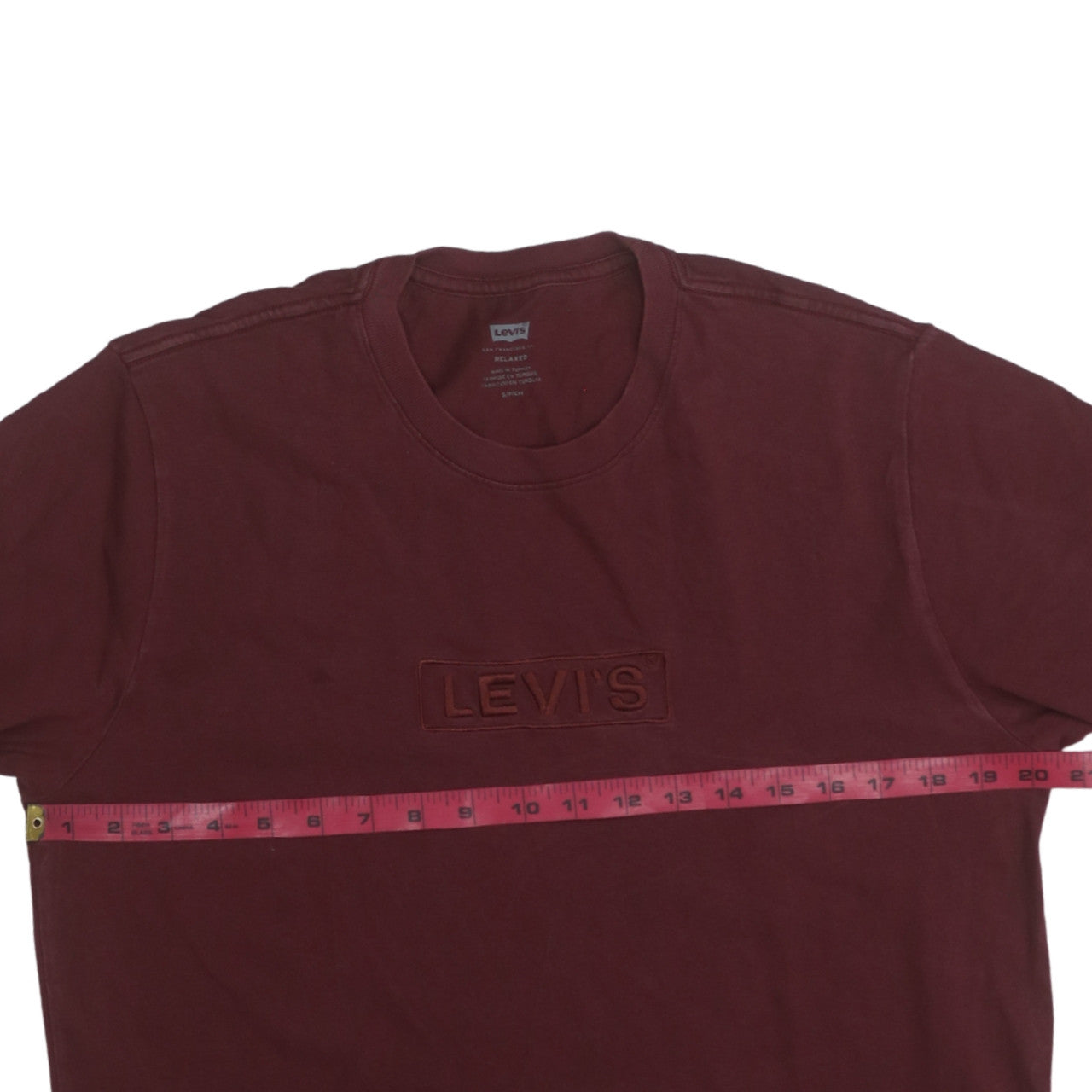 Levi's Men's Brown Relaxed Fit Cotton Crew Neck T-Shirt Size S